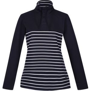 Regatta Dames bayla gestreept sweatshirt met knopenhals