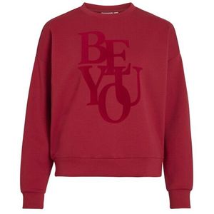 Vila - Vireflect Be You O-neck Top - Jester Red - Dames Sweater
