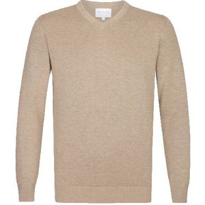 Michaelis Zandkleurige trui met v-hals