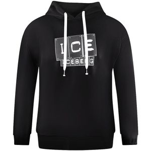 Ice Iceberg - Bold Blocked Logo - Hoodie - Zwart