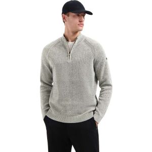 Chenille - Melange Trui - Halve Rits - Raglanmouwen