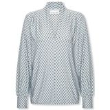 Helena Hart - 7674Mil Top Jozzy Print Milly Ice - Blauw - Overhemd