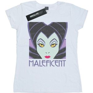 Li-cense Disney dames maleficent cropped head katoenen t-shirt