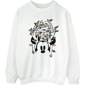 Li-cense Disney heren mickey mouse kersthoofd lichtjes sweatshirt