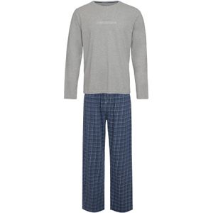 Phil & Co Lange heren winter pyjama set katoen geruit