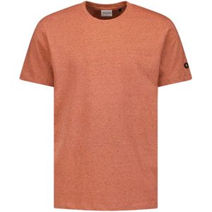 No Excess T-shirt korte mouw ronde hals met streep melon