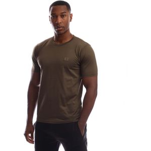 C.P. Company - 70/2 - T-shirt - Groen - Gemerceriseerd Jersey met Logo Patch