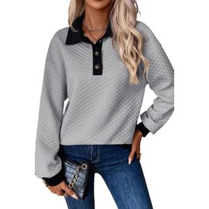 Gequilted Pullover Sweatshirt