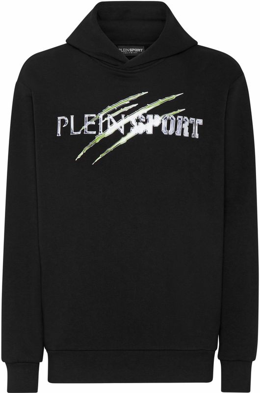 Plein Sport - Hoodie Sweatshirt Chrome Scratch Edition - Zwart - Katoen