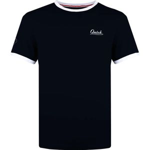 Q1905 T-shirt captain donker/wit