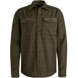 PME Legend - Casual Shirt - Grijs - Ruitpatroon - Lange Mouwen