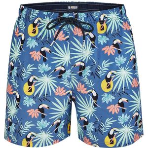 Happy Shorts Zwemshort tucan met palmblad print