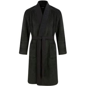 Lyle And Scott - Chuck - Badstof Badjas - Grijs - Met Contrasterende Logokraag