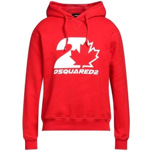 Dsquared2 - Cool Fit Maple Leaf - Hoodie - Rode