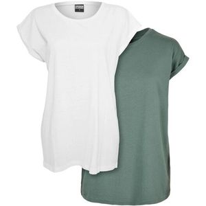 Urban Classics Dames verlengd schouder t-shirt (set van 2)