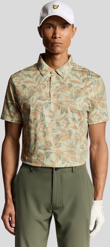 Lyle & Scott - Golf Digitale Bloemen Polo Shirt - Geel