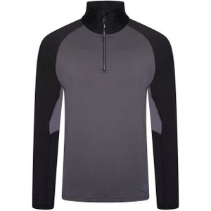 Dare 2B - Fuser Core Stretch Half Zip Thermo Top - Ebbenhoutgrijs - Thermoshirt