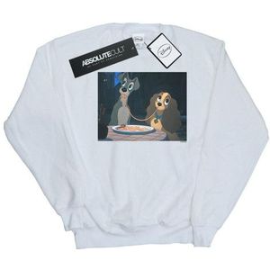 Li-cense Disney dames lady and the tramp spaghetti slurp sweatshirt