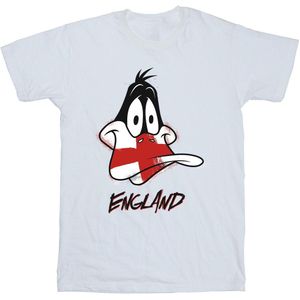 Li-cense Looney tunes heren daffy england gezicht t-shirt