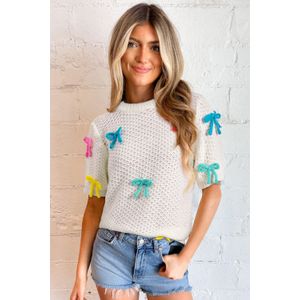 Pullovertrui met strikdetail