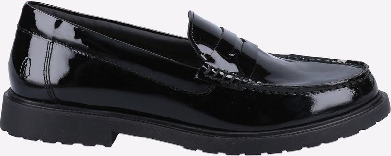 Hush Puppies - Verity - Instappers - Zwart - Leren