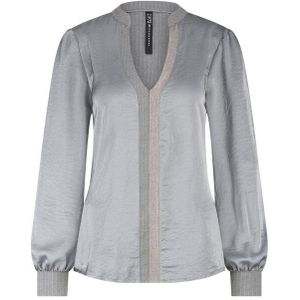 Zip73 - Blouse lange mouw - Licht grijs - W25/204/04/020