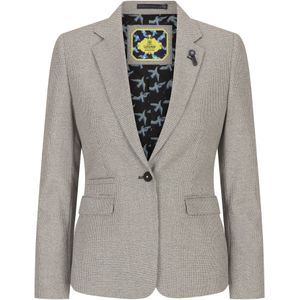 Beige - Damesblazer - Tweed - Getailleerd - Vintage Geïnspireerd Ontwerp