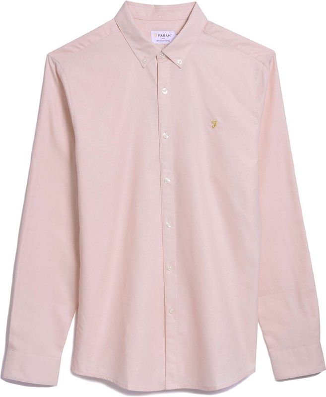 Farah - Brewer Slim-Fit - Overhemd - Roze