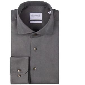 Michaelis Zilver overhemd met subtiele diagonale strepen