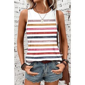 Gestreepte Mouwloze Relaxed Tanktop