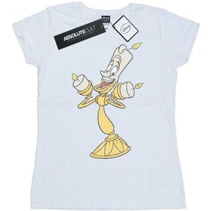 Li-cense Disney dames beauty and the beast lumiere distressed katoenen t-shirt