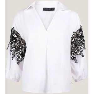 Jansen Amsterdam Cotton voile blouse nilou cv777 white