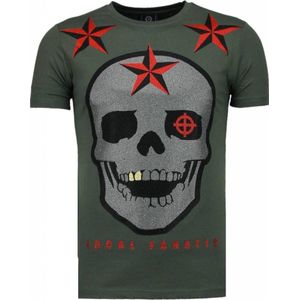 Local Fanatic Rough player skull rhinestone t-shirt