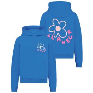 Flâneur - Blossom Hoodie - Blauw - Sweatvest - Katoen