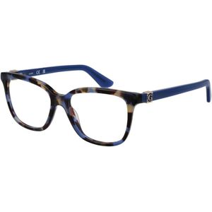 Guess - Blauwe Rechthoekige Optische Monturen - Dames