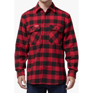 Hard Yakka - LANGERMIGEN GERUIT FLANELL - Overhemden - Rood