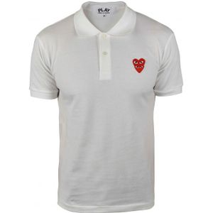 Comme des Garçons - Poloshirt - Wit - Katoen - Korte Mouwen