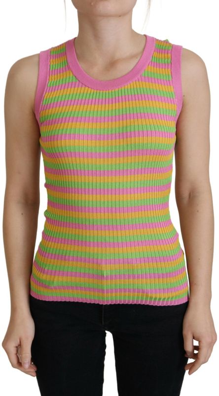 Dolce & Gabbana, Dames, Tops, Veelkleurig, Maat: 3XS Zijde,