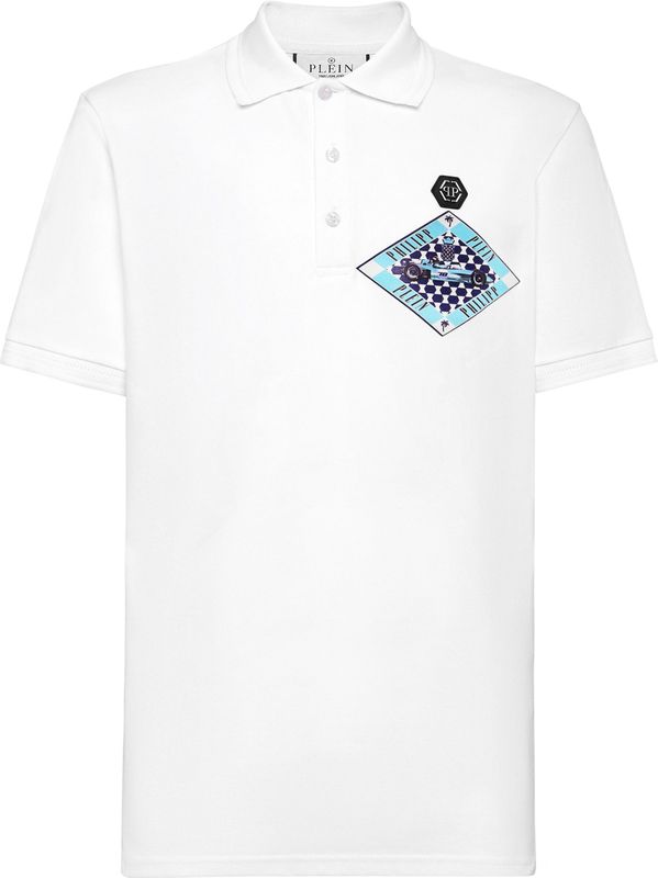 Philipp Plein - Polo Shirt - Wit - Katoen - Korte Mouwen