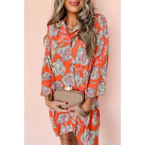Floral Print Mini-jurk Relaxed Fit