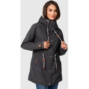 Navahoo - Ireliaa - Parka - Antraciet - Windafstotende Winterjas met Teddyvoering en Capuchon