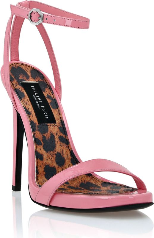 Philipp Plein - Sabs-Wsa 0485-Ple 010N - Sandalen - Roze - Patentleren met Hoge Hak
