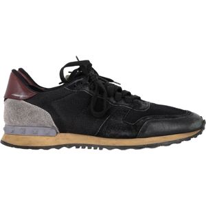 Valentino Garavani Rockrunner Sneakers in Zwart Gemengd Materiaal