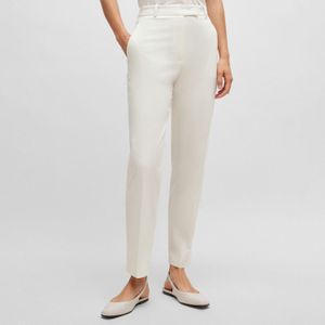 BOSS - Takareni - Damespantalon - Wit - Regular-Fit