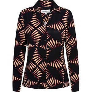 &Co Woman - VAYEN GRAPHIC - Blouse - Zwart - Jersey Kwaliteit