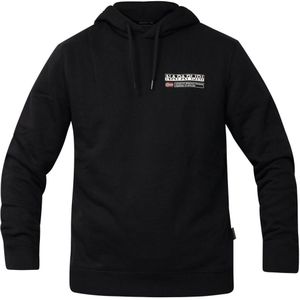 Napapijri - Hoodie - Zwart - Katoen - Met Logoprint