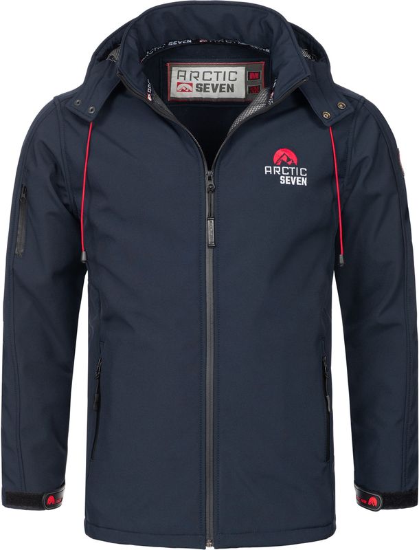 Arctic Seven - Softshell Jas - Navy - Heren - Waterafstotend