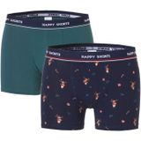 Happy Shorts Kerst boxershorts 2-pack heren cool rudolph