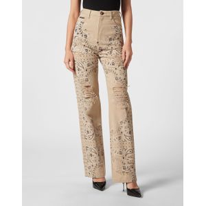 Philipp Plein - Wide-leg Jeans Paisley - Beige - Denim