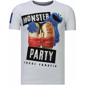Local Fanatic Monster party rhinestone t-shirt